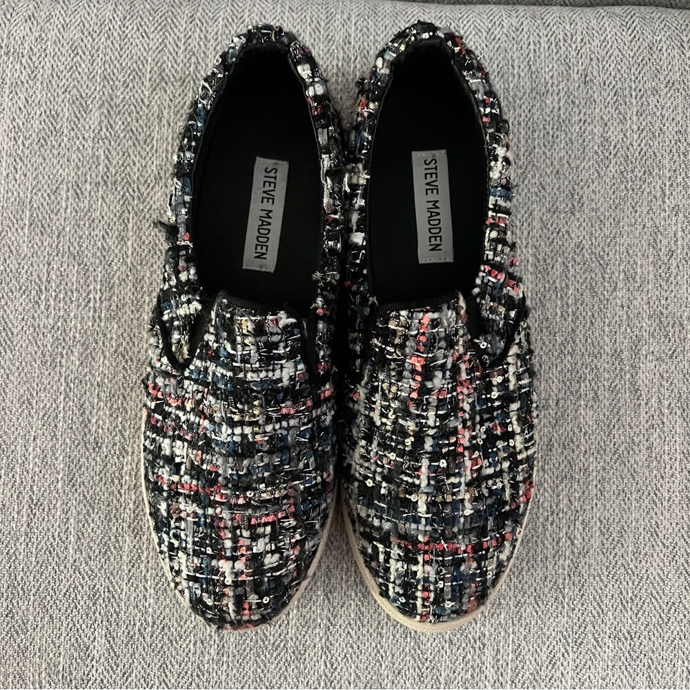 Steve Madden ecentrcq tweed sneaker sz 8 - Picture 9 of 11